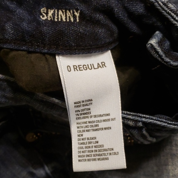 American Eagle Distressed Skinny Jeans Size 0 - Picture 6 of 8